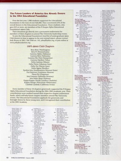 The Future Leaders Of America Are Already Donors To The PiKA Educational Foundation